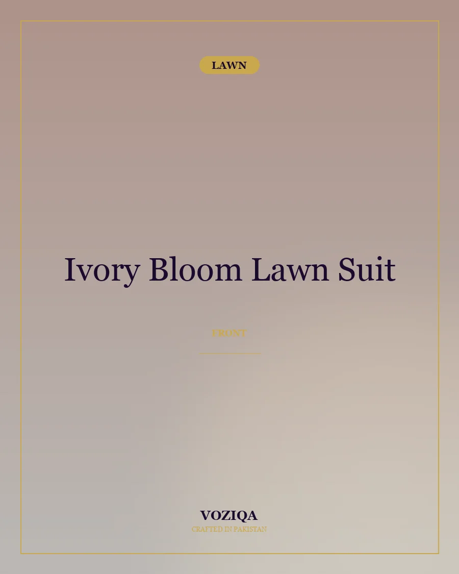 Ivory Bloom Lawn Suit in Ivory — view 1