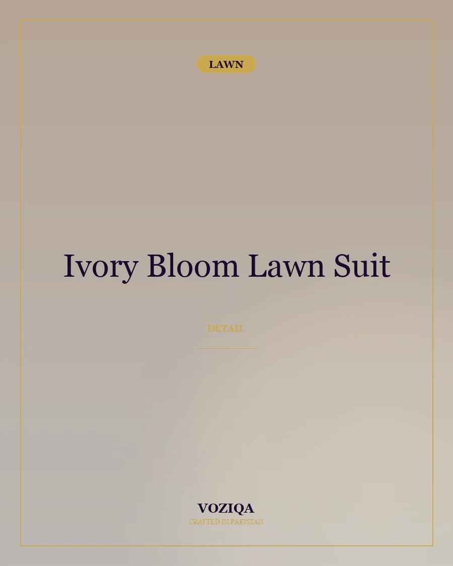 Ivory Bloom Lawn Suit in Ivory — view 2