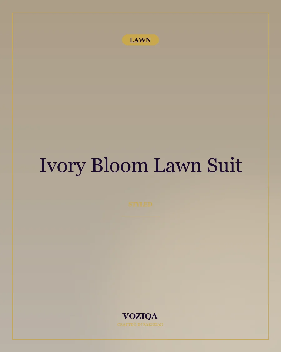 Ivory Bloom Lawn Suit in Ivory — view 3